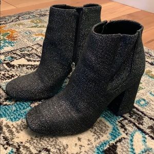 Dark Gray Sparkle Ankle Boot